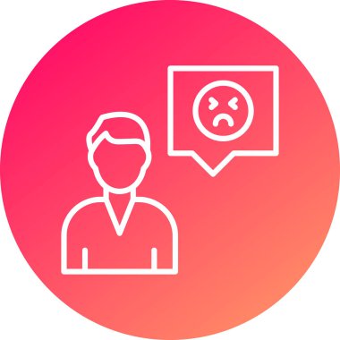 Kişisel ikon çizgisi çizimi. güzel ve mutlu yüz aynı zamanda işaret ögesi simgesi olarak da kullanılır.