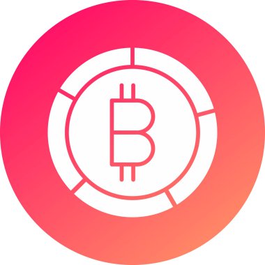 Kripto para birimi. Web simgesi basit illüstrasyon
