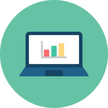 Grafik vektör simgesi ile Laptop