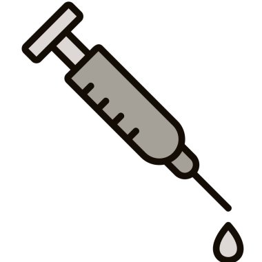 Enjeksiyon Basit Vektör Simgesi İllüstrasyonu