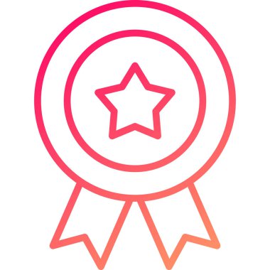 Madalya web simgesi vektör illüstrasyonu