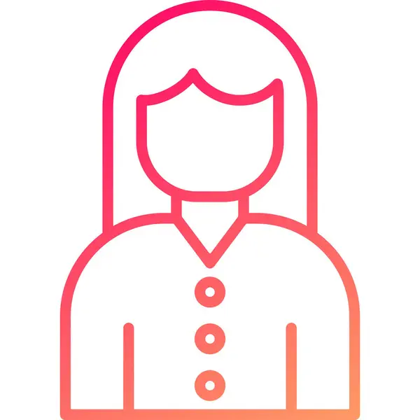 Kadın. Web simgesi basit illüstrasyon