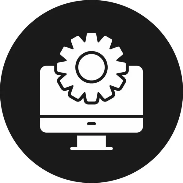 dişli vektör glifleri düz simge