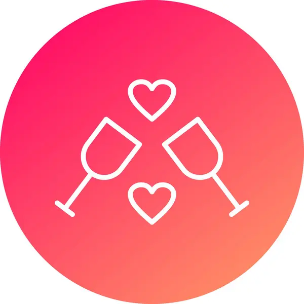 vektör illüstrasyon aşk ve kalp simgesi