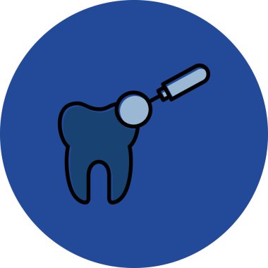 Diş simgesi, vektör illüstrasyonu