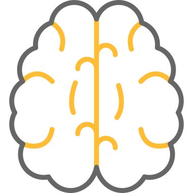 Beyin. Web simgesi basit illüstrasyon