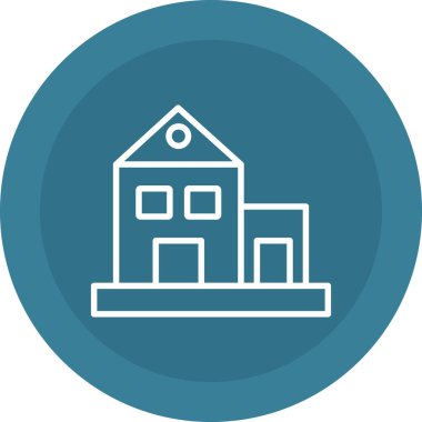 Bir ev simgesinin vektör illüstrasyonu