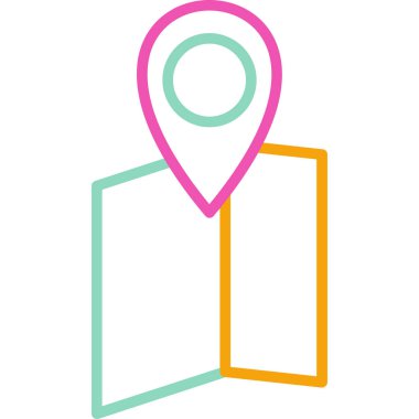 konum pin simgesi, vektör illüstrasyonu