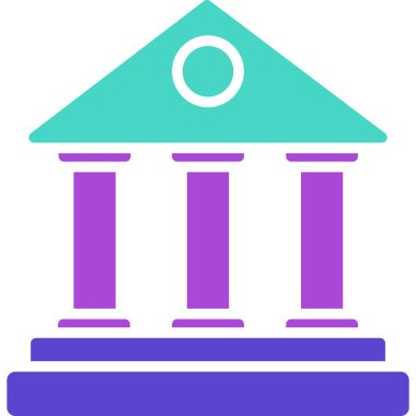 Bina. Web simgesi basit illüstrasyon