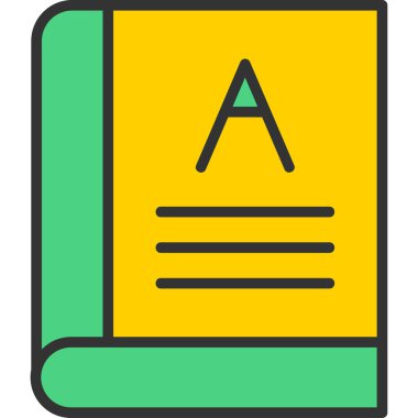 Kitap. Web simgesi basit illüstrasyon