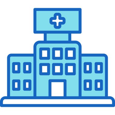 Hastane. Web simgesi basit illüstrasyon