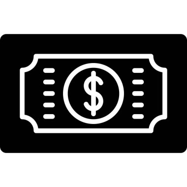 Dolar işareti simgesi, basit vektör illüstrasyonu