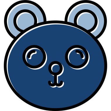 vektör ayı yüzlü çizgi film