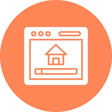 ev web vektör illüstrasyonu