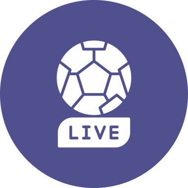 Bir futbol topu simgesinin vektör illüstrasyonu