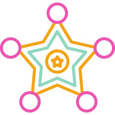 Yıldızlı bir yıldızın vektör simgesi