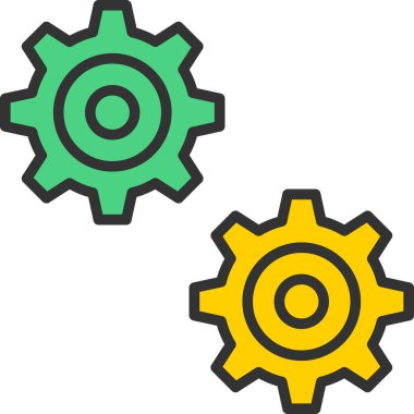 dişli simgesi. özet çizimi