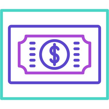 Dolar. Web simgesi basit illüstrasyon