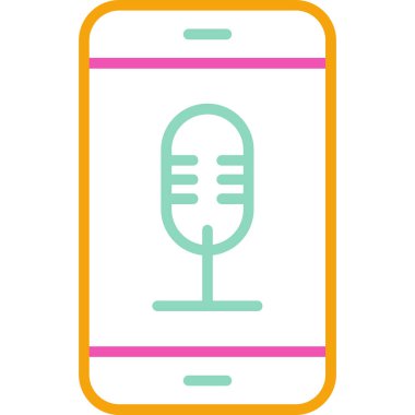 Akıllı telefon simgesinin vektör illüstrasyonu