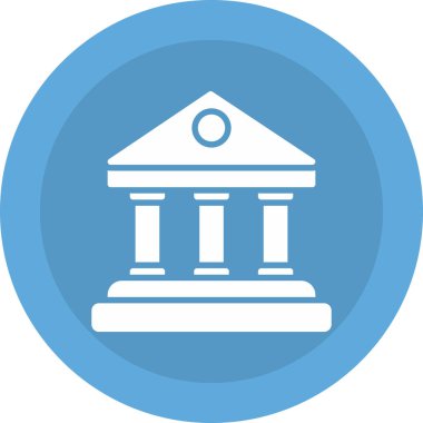 Banka. Web simgesi basit illüstrasyon