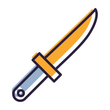 Kılıç renkli vektör simgesi