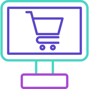 Alışveriş. Web simgesi basit illüstrasyon