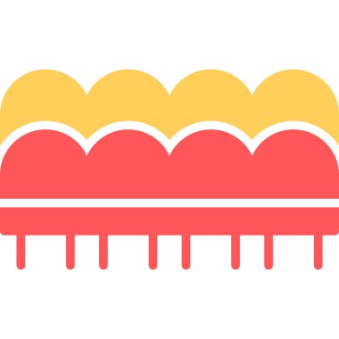 Kırmızı, sarı ve mavinin beyaz ikonunun vektör çizimi