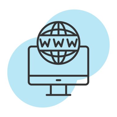 websitesi simgesi vektör illüstrasyonu