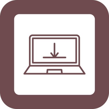 Dizüstü bilgisayar simgesi vektör çizimi