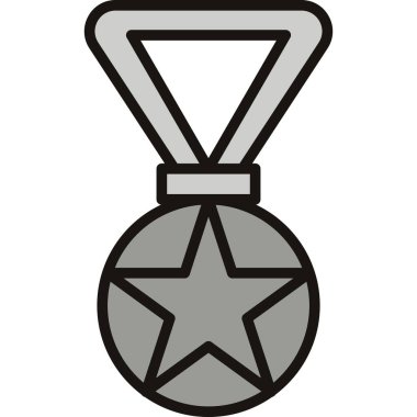 Madalya ikon vektör illüstrasyonu