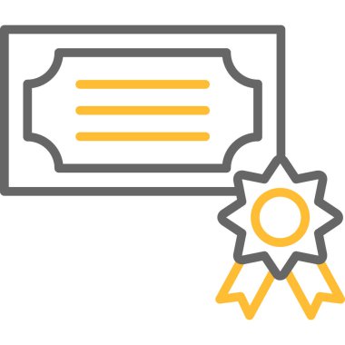 rozet sertifikası simgesi doldurulmuş özet biçimi