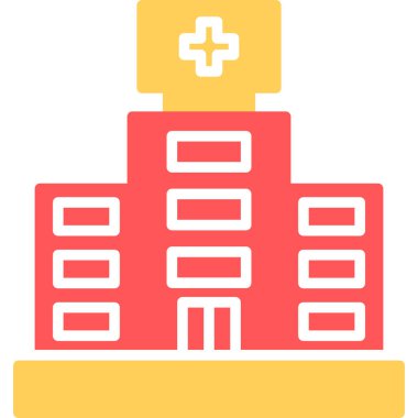 Hastane web vektör simgesi