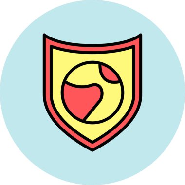 Kalkan. Web simgesi basit illüstrasyon