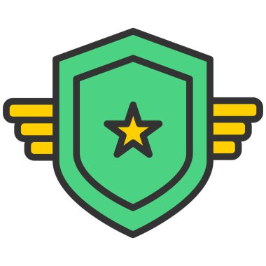 Rozet. Web simgesi basit illüstrasyon