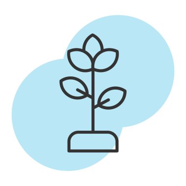 ağaç bitkisi ikon vektör illüstrasyonu