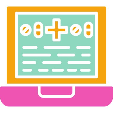 tıbbi rapor vektör simgesi modern düz tasarım