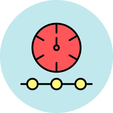 Zaman simgesi vektör illüstrasyonu