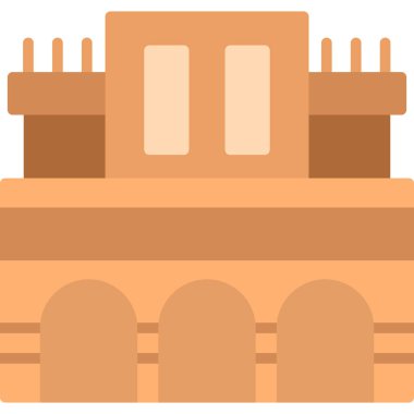 Bina. Web simgesi basit illüstrasyon