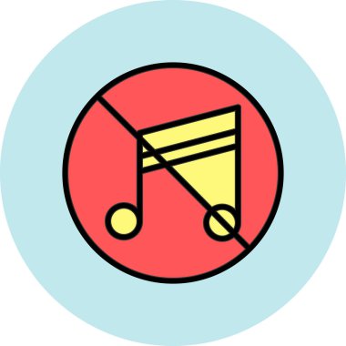 Müzik simgesinin vektör illüstrasyonu