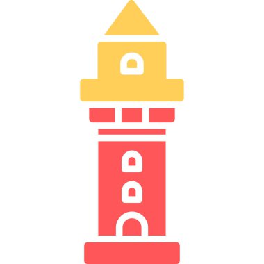 deniz feneri ikonu vektör illüstrasyonu