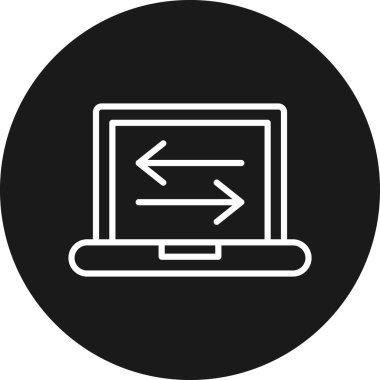 dizüstü bilgisayar simgesi. Web vektör illüstrasyonu