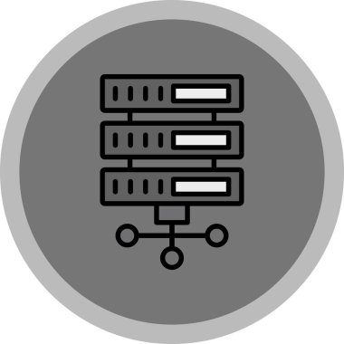 veritabanı. Web simgesi basit illüstrasyon