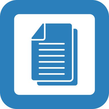 Belge. Web simgesi basit illüstrasyon