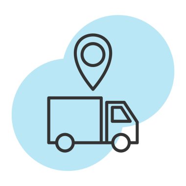 Harita simgesi olan kamyon