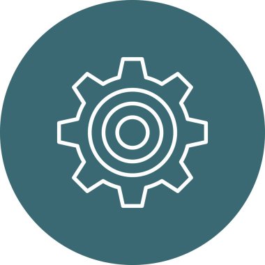 güzel dişli çizgi vektör simgesi