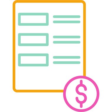 Para için. Web simgesi basit illüstrasyon