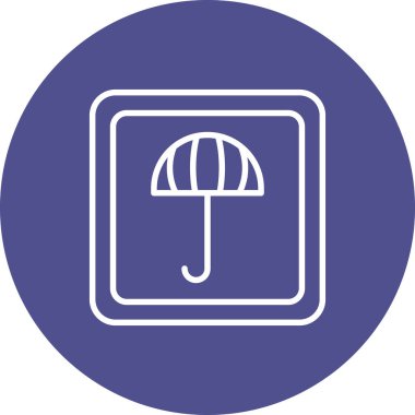 şemsiye simgesi vektör illüstrasyonu