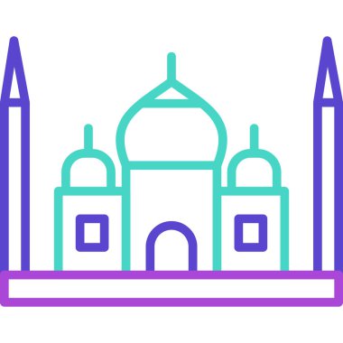 Vektör illüstrasyonu, cami simgesi