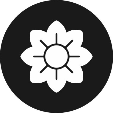 Çiçek. Web simgesi basit illüstrasyon