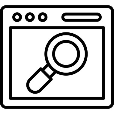 Büyüteç simgesini, basit tarzı